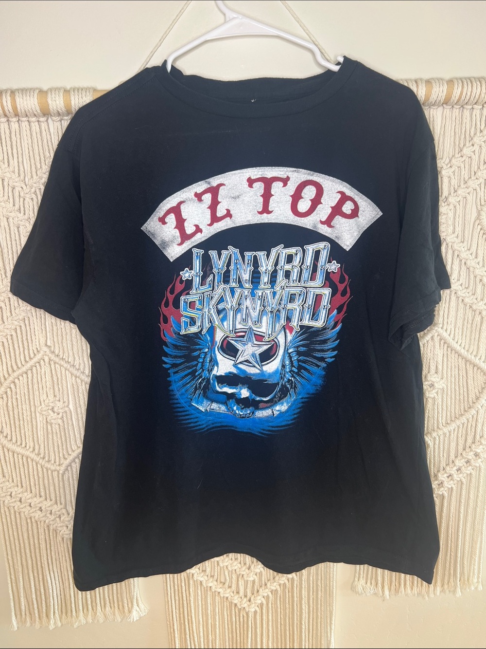 Black Lynyrd Skynyrd & ZZ Top Graphic Short Sleeve Tee